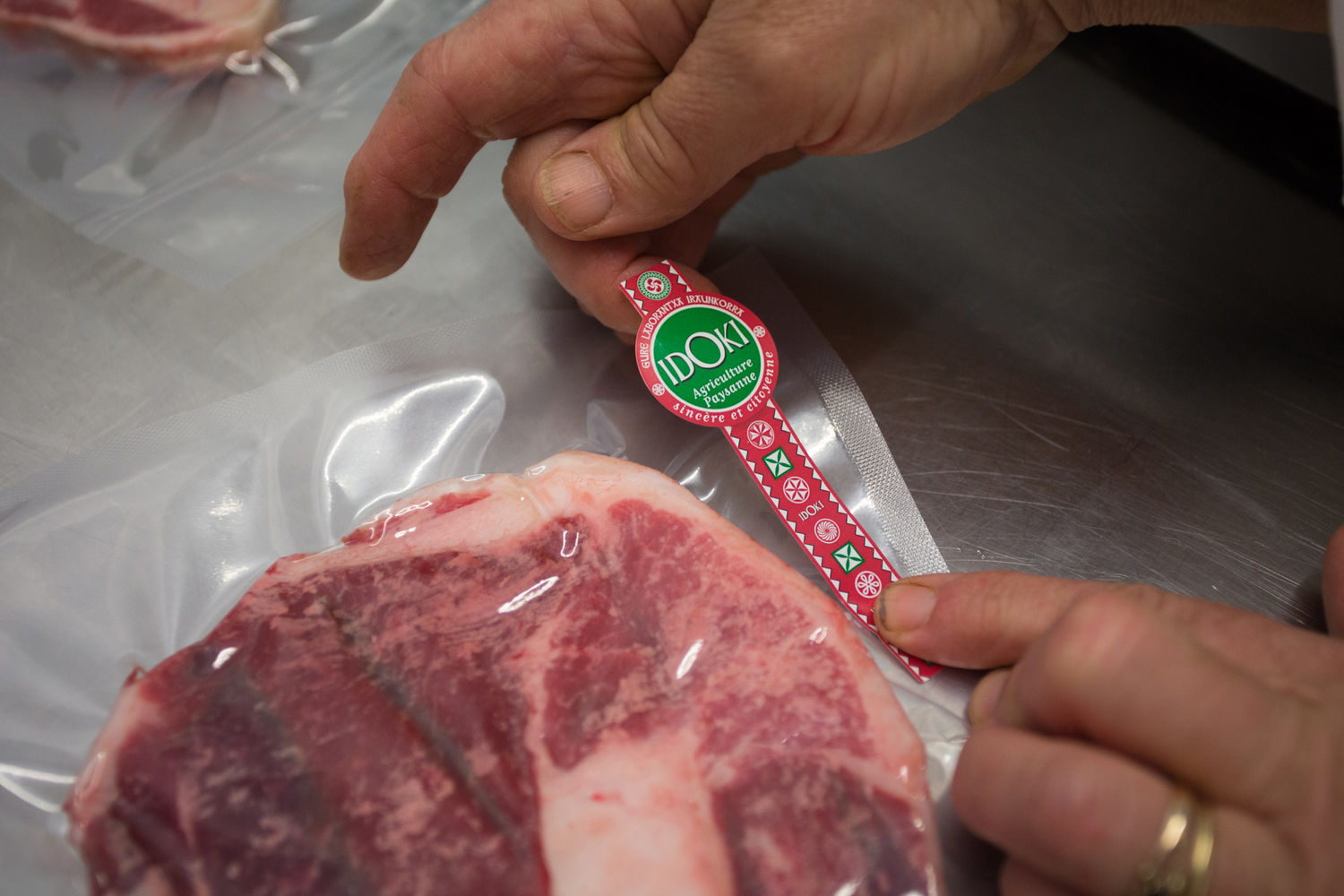 Viande bovine - Elorri Xuri - e  tiquetage Idoki
